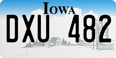 IA license plate DXU482