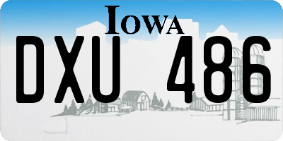 IA license plate DXU486