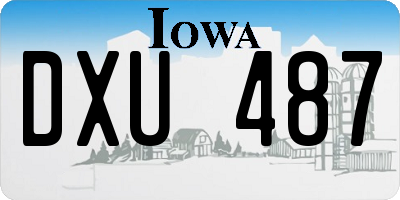 IA license plate DXU487