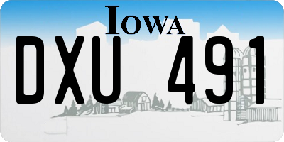 IA license plate DXU491