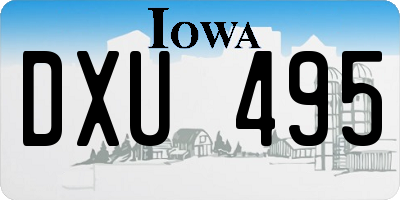 IA license plate DXU495