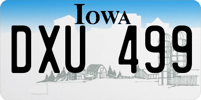 IA license plate DXU499