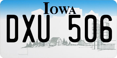 IA license plate DXU506