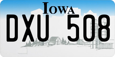 IA license plate DXU508