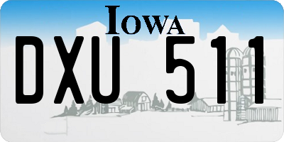 IA license plate DXU511