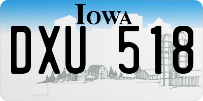 IA license plate DXU518