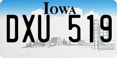 IA license plate DXU519