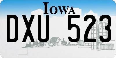 IA license plate DXU523