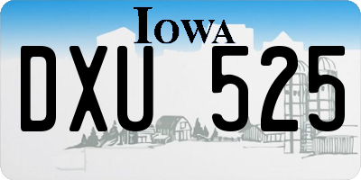 IA license plate DXU525