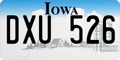 IA license plate DXU526