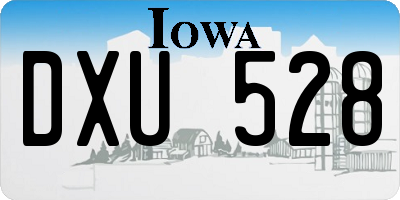 IA license plate DXU528