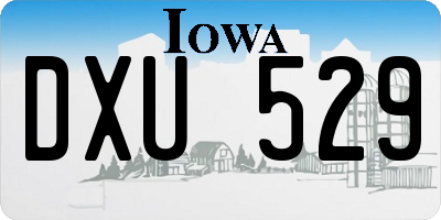 IA license plate DXU529