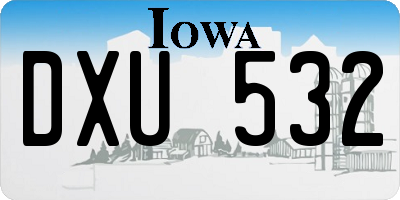 IA license plate DXU532