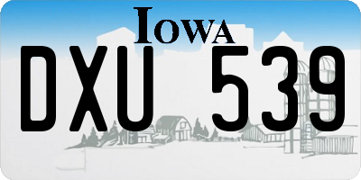 IA license plate DXU539