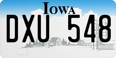 IA license plate DXU548