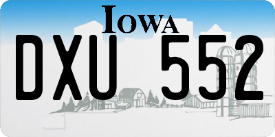 IA license plate DXU552