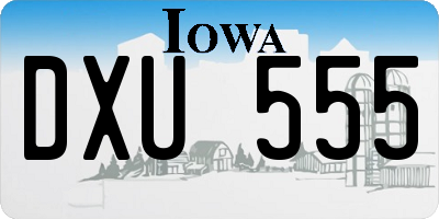 IA license plate DXU555