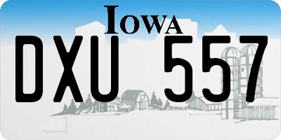 IA license plate DXU557