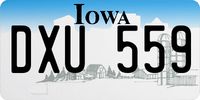 IA license plate DXU559