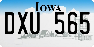 IA license plate DXU565
