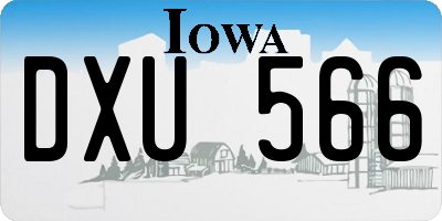 IA license plate DXU566