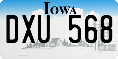 IA license plate DXU568