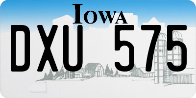IA license plate DXU575