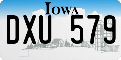 IA license plate DXU579