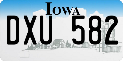 IA license plate DXU582