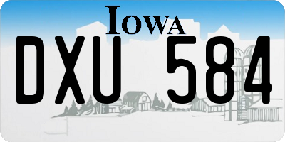 IA license plate DXU584