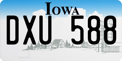 IA license plate DXU588