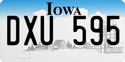 IA license plate DXU595