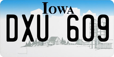 IA license plate DXU609