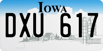 IA license plate DXU617