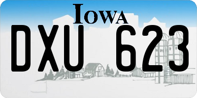 IA license plate DXU623