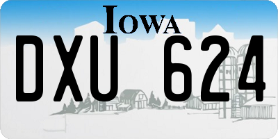 IA license plate DXU624