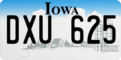 IA license plate DXU625