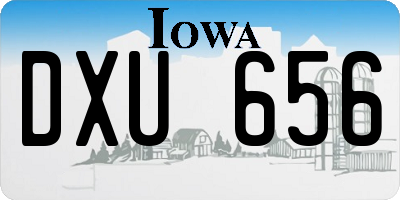 IA license plate DXU656