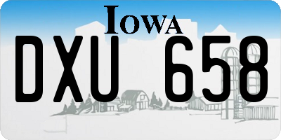 IA license plate DXU658