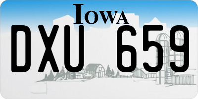 IA license plate DXU659