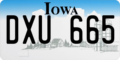 IA license plate DXU665