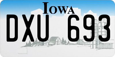 IA license plate DXU693