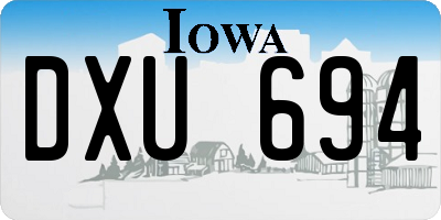 IA license plate DXU694