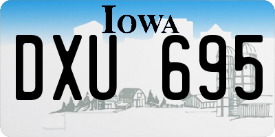 IA license plate DXU695