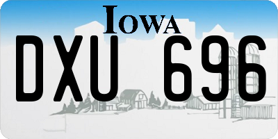IA license plate DXU696