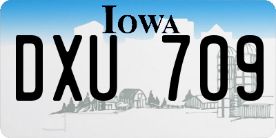 IA license plate DXU709