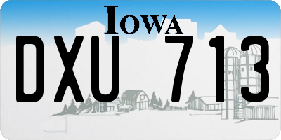 IA license plate DXU713