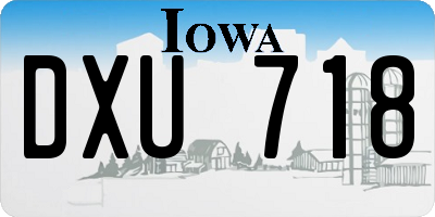 IA license plate DXU718