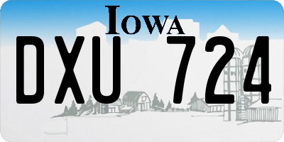 IA license plate DXU724
