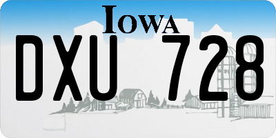 IA license plate DXU728
